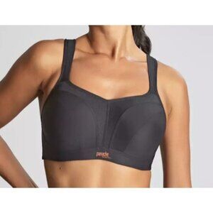 NWT Panache Power Wired Sports Bra 36B Black 5021